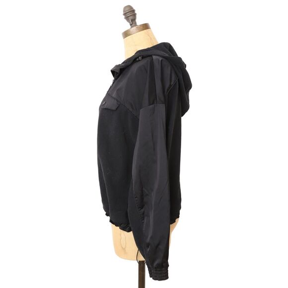 ATHLETA Zion Microfleece 1/2 Zip Sweatshirt S Black Hooded Cinch Hem EUC B66 - Picture 5 of 6